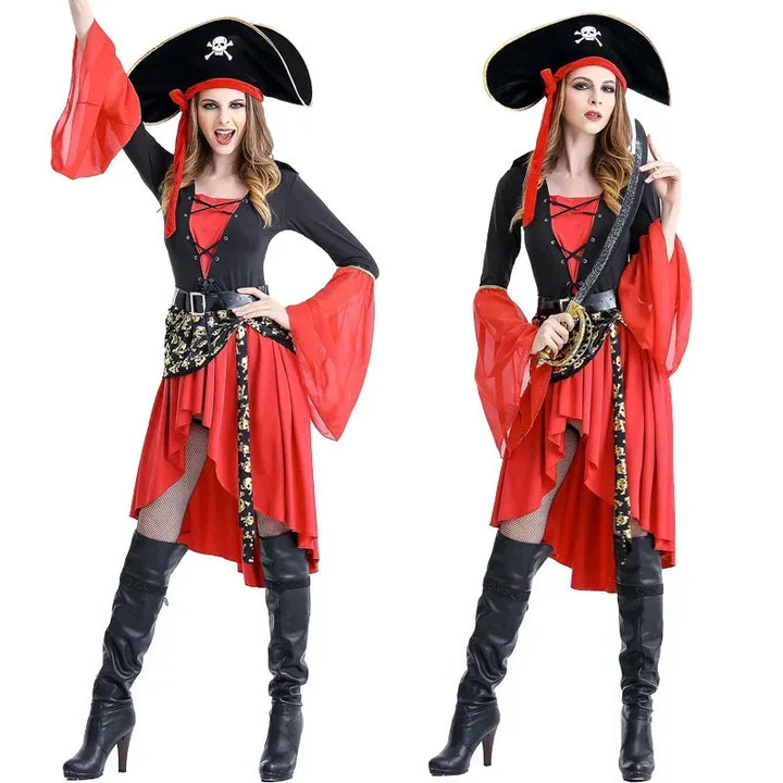Pirate Captain Halloween Costume Dress Midi