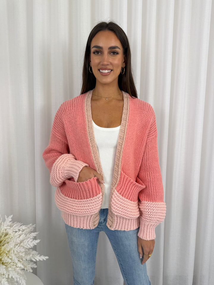 Sheona Cardigan - Peach Multi