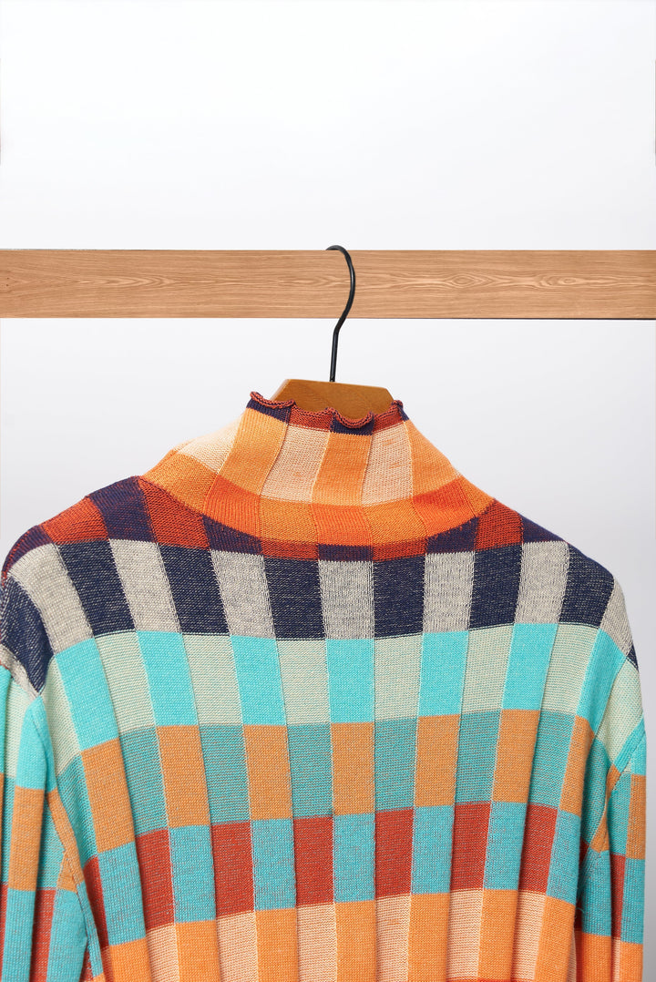 Cashmere Patchwork Knit Top for Women