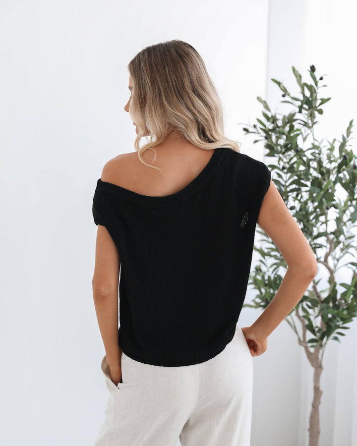Tiera Knit Top - Black