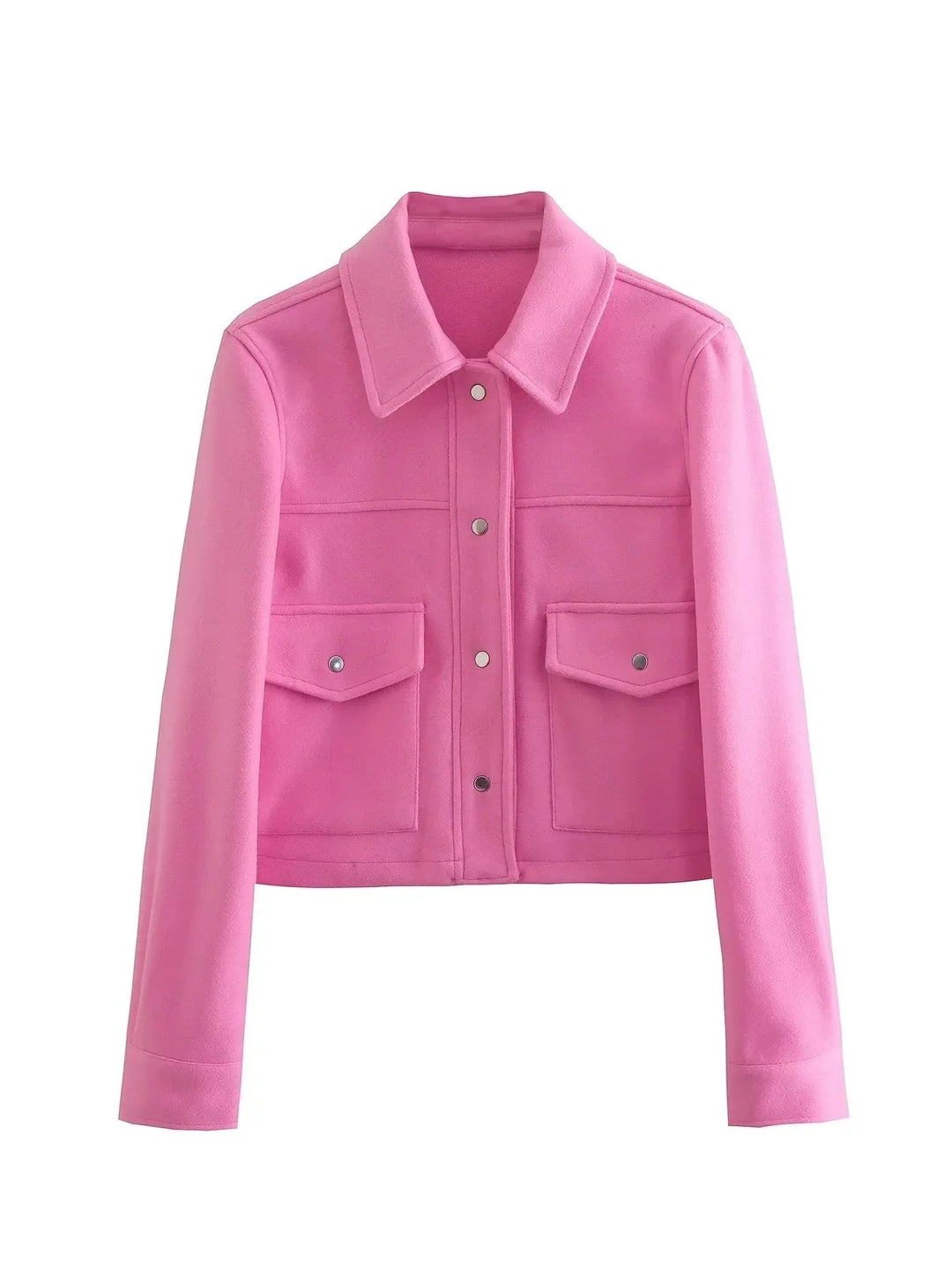 Women's utilitarian cropped bomber jacket