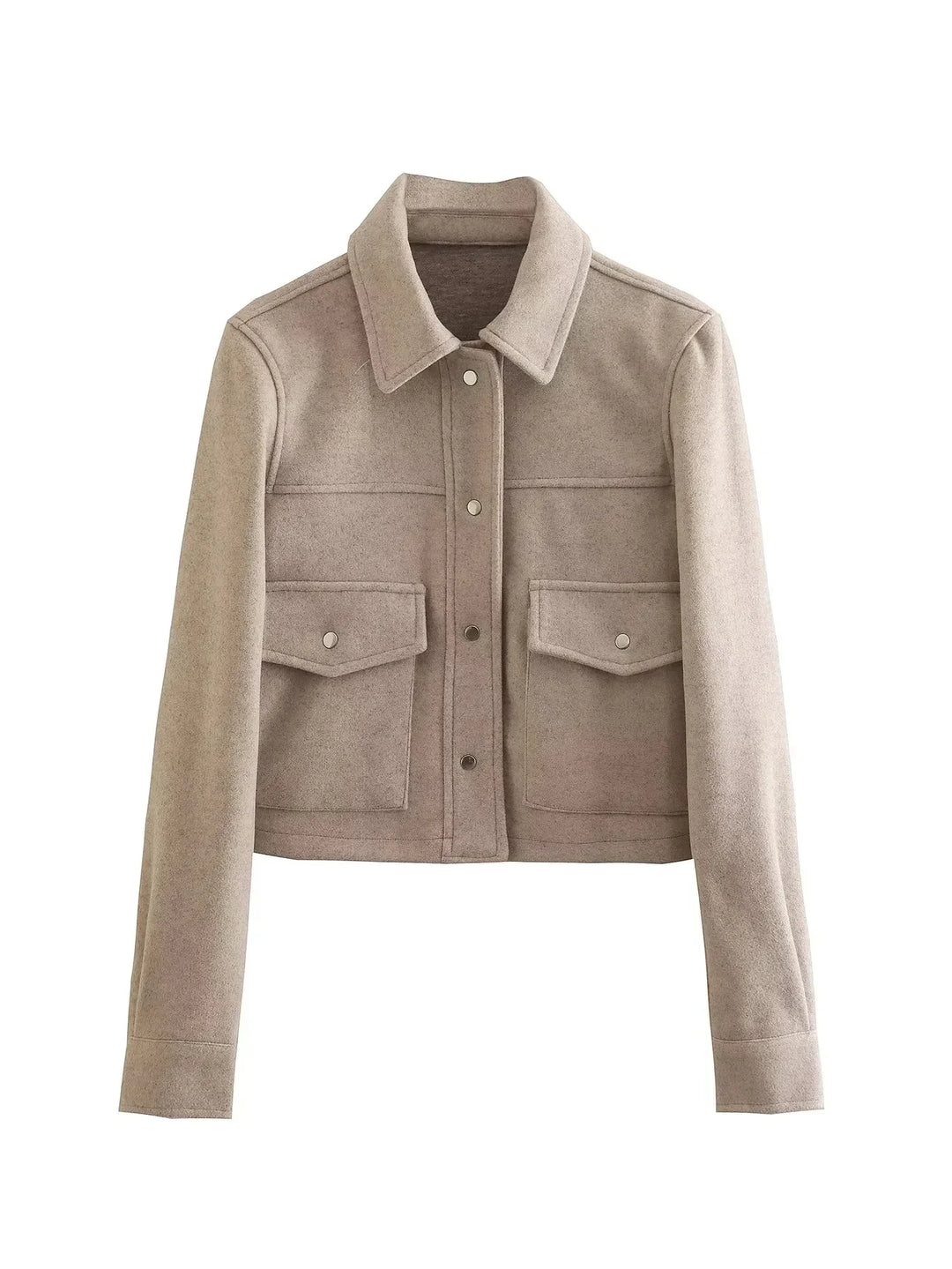 Women's utilitarian cropped bomber jacket