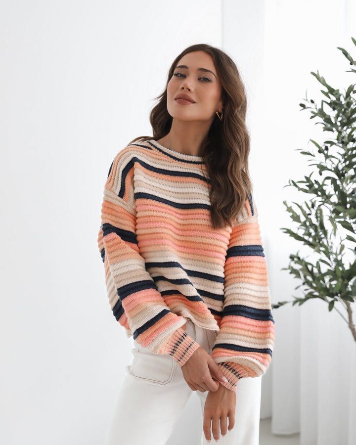 Valkyrie Knit - Peach Print