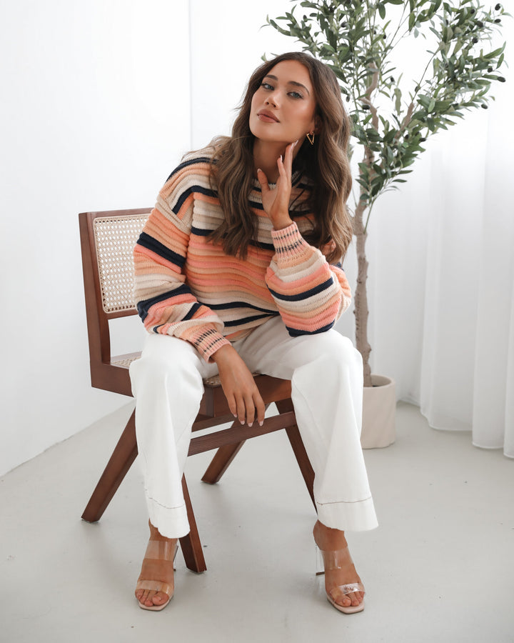 Valkyrie Knit - Peach Print