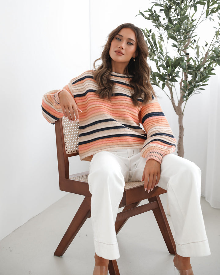 Valkyrie Knit - Peach Print