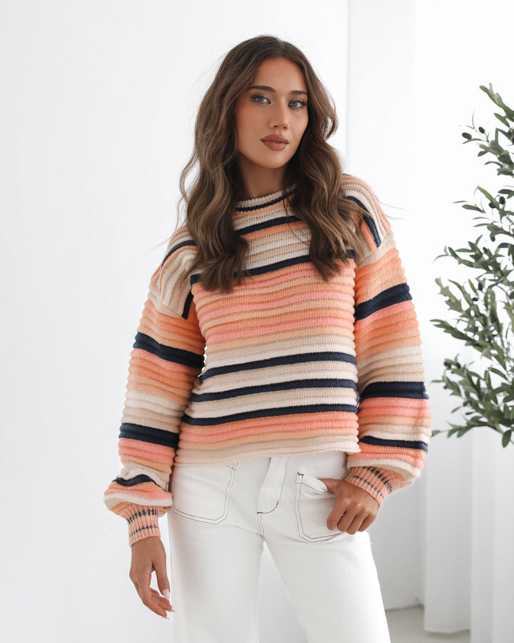 Valkyrie Knit - Peach Print