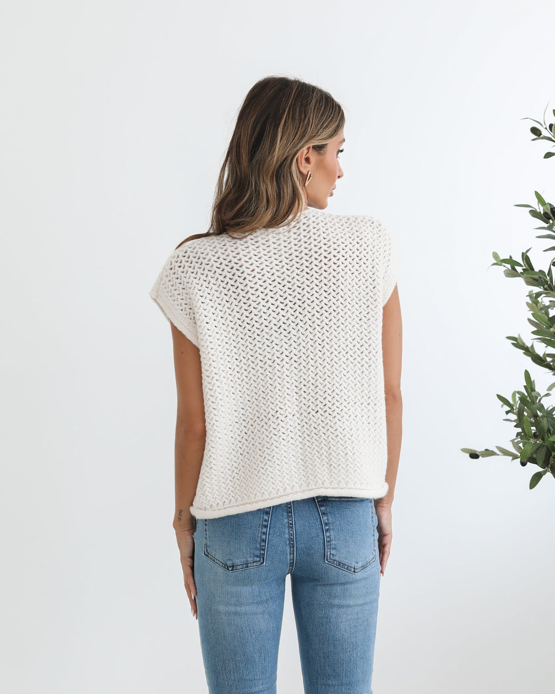 Vasha Knit Top - Beige