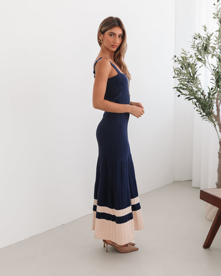 Vianne Dress - Navy Multi
