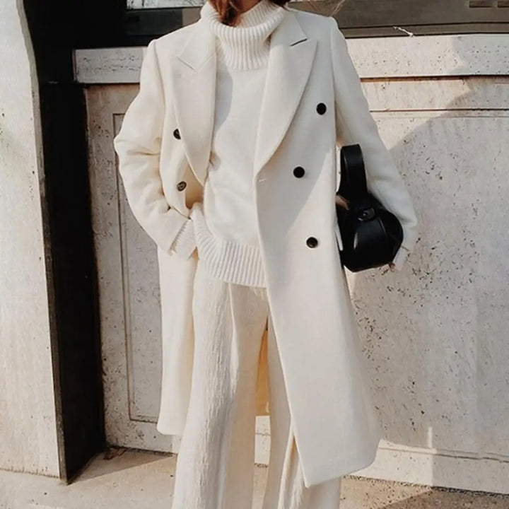Nina | Elegant Double-Breasted Trench Coat with Notch Collar