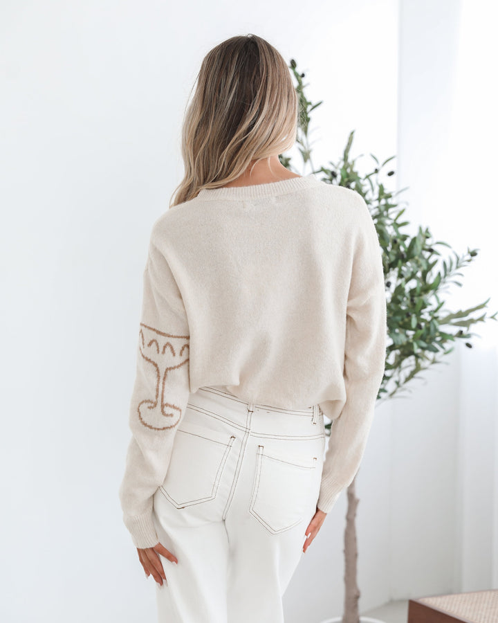 Zamarron Knit - Cream Print