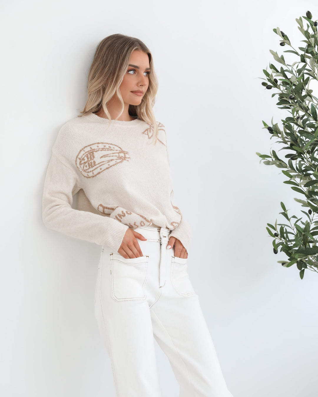 Zamarron Knit - Cream Print