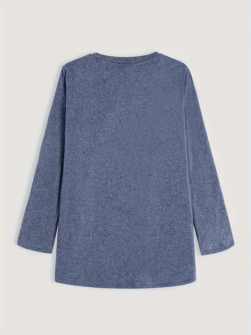 Women's fleece-lined sweatshirt tunic