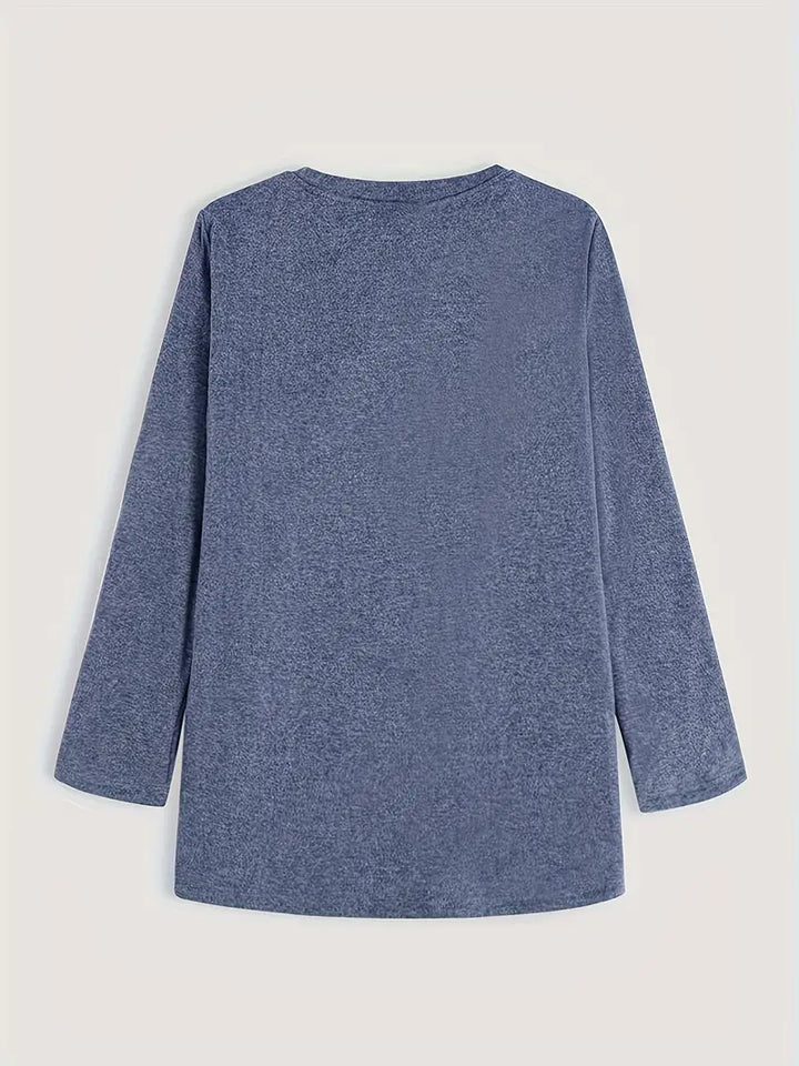 Women's fleece-lined sweatshirt tunic