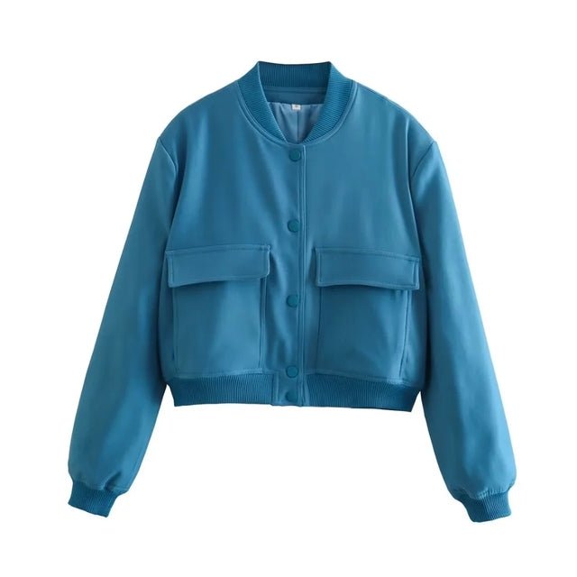 Women's cropped bomber jacket
