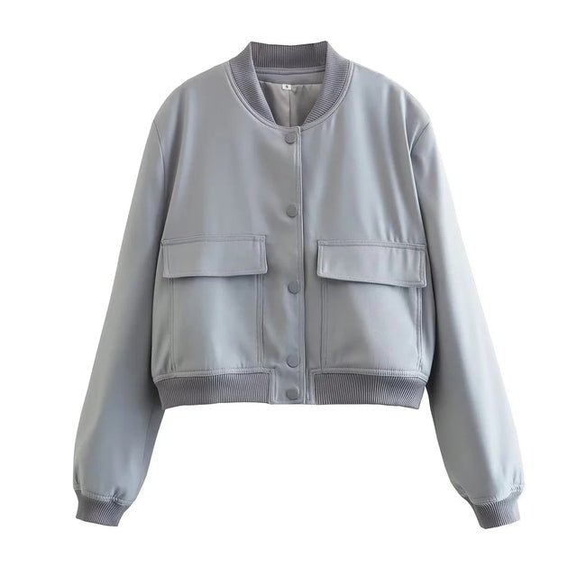 Women's cropped bomber jacket