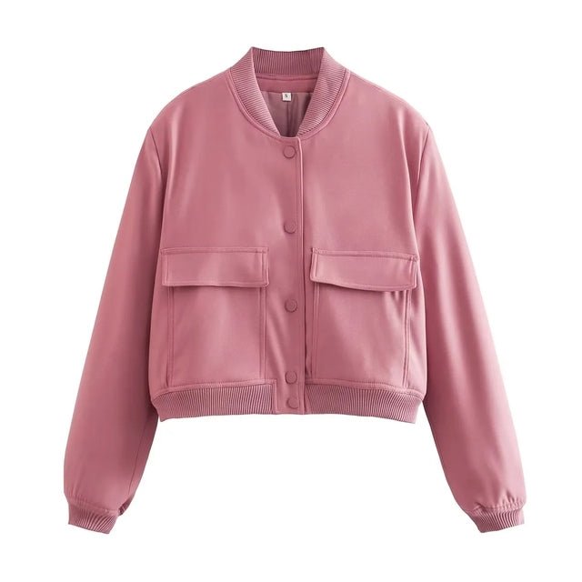Women's cropped bomber jacket
