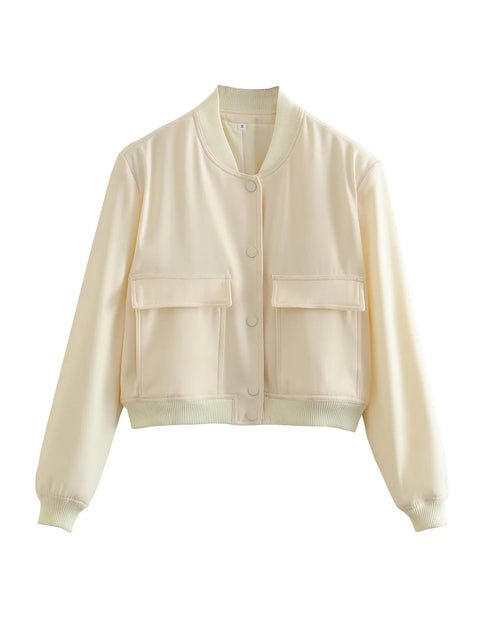 Women's cropped bomber jacket