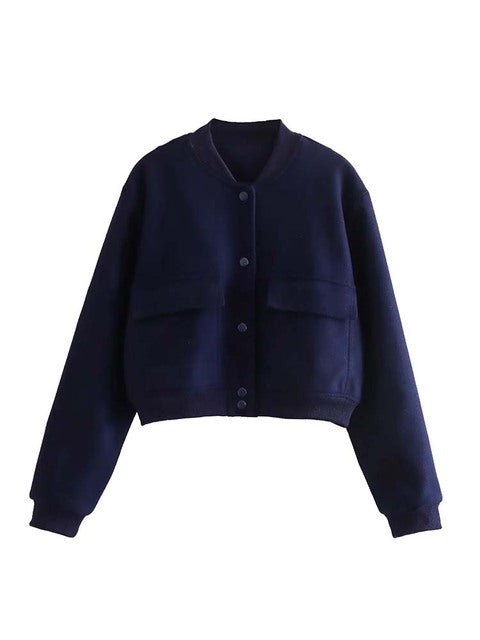 Women's cropped bomber jacket