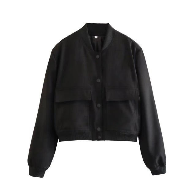Women's cropped bomber jacket