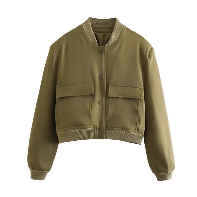 Women's cropped bomber jacket