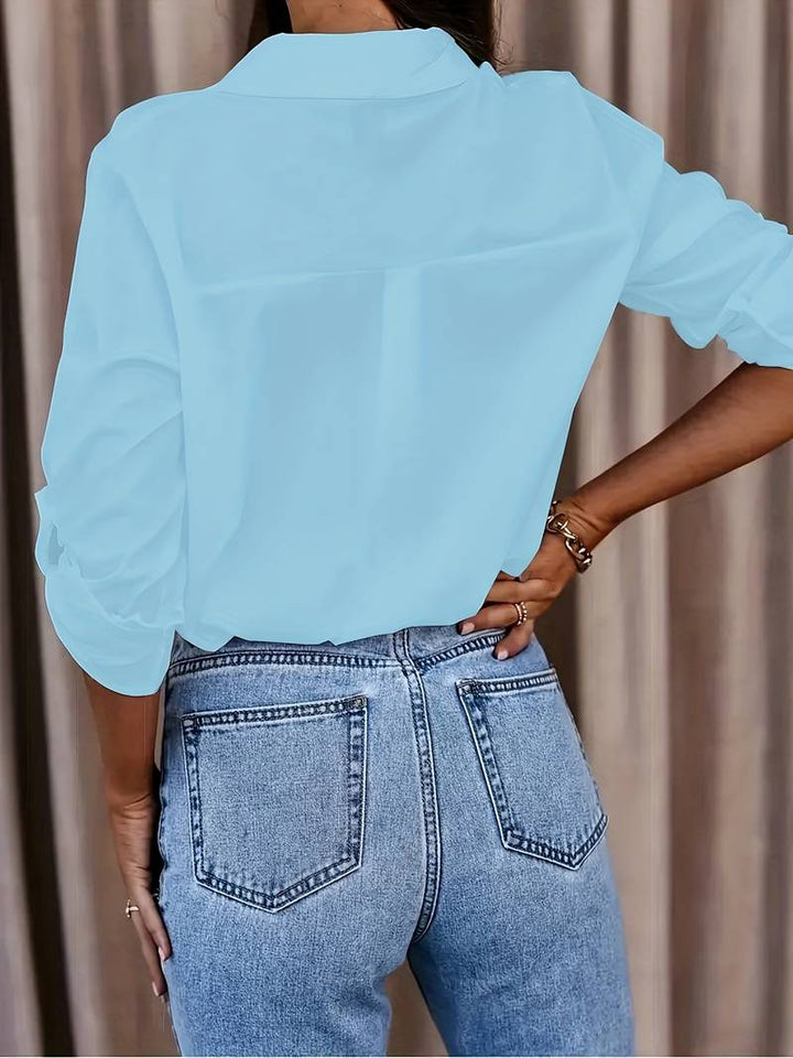 Relaxed V-Neck Blouse for Spring