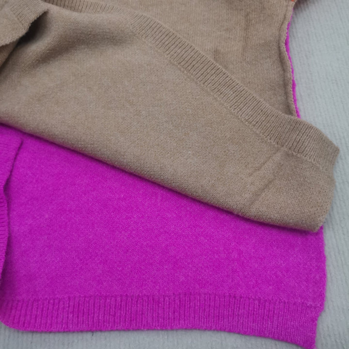 Women's colorblock turtleneck sweater