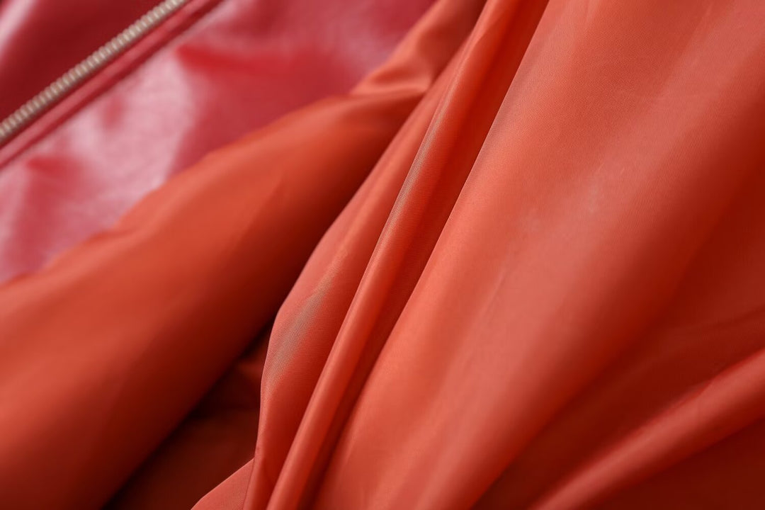 Women's faux leather bomber jacket