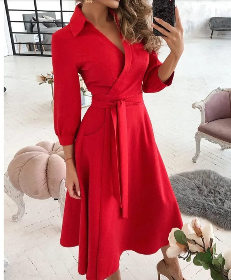 Elegant Women's Midi Dress for Formal Events