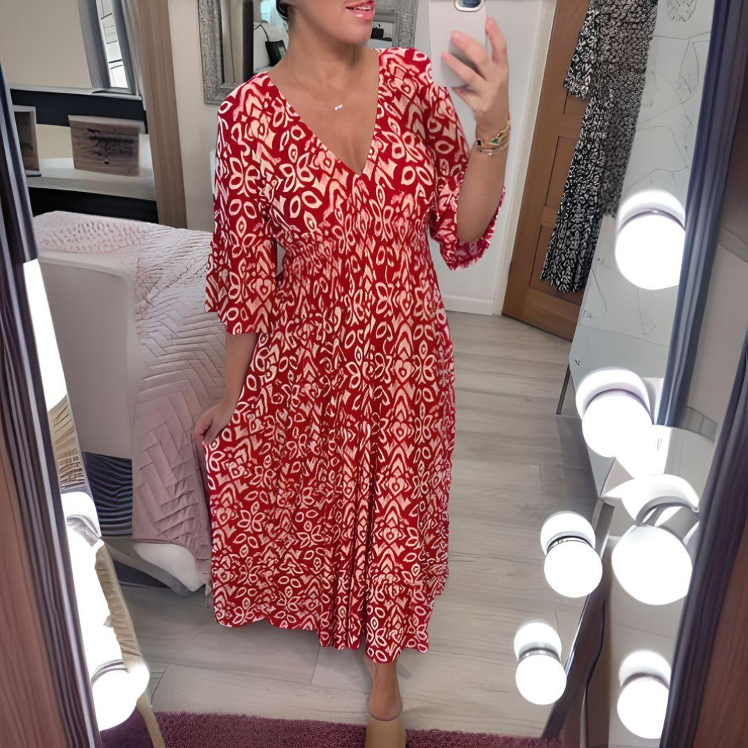 Bohemian Dress with Unique Print