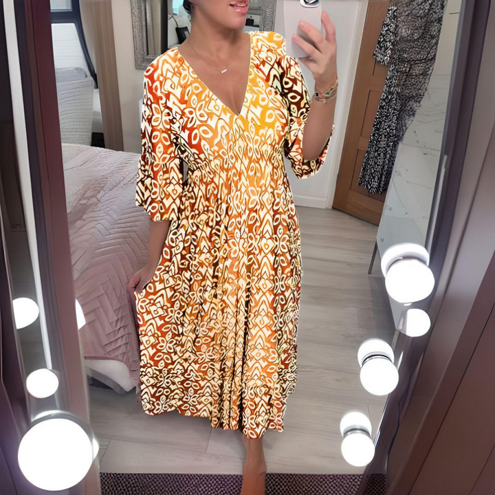 Bohemian Dress with Unique Print