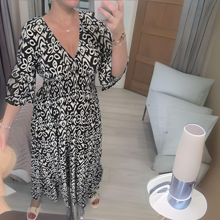 Bohemian Dress with Unique Print