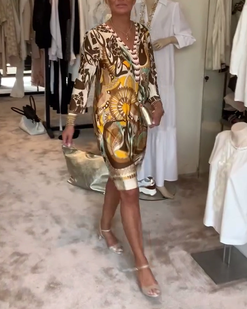 Vibrant Dress with Bright Pattern Design