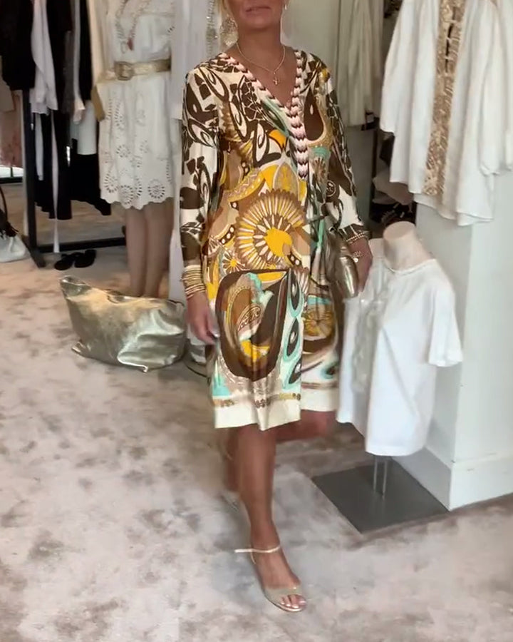 Vibrant Dress with Bright Pattern Design
