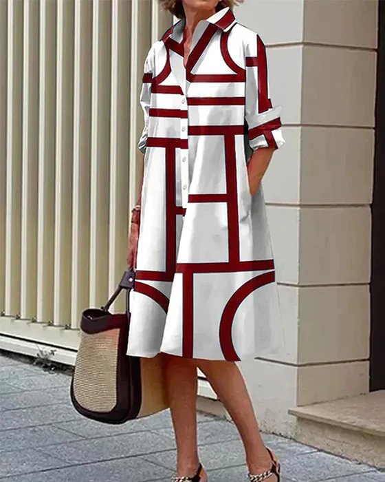 Geometric Print Dress for Women