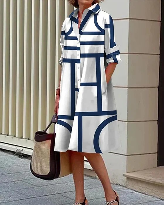 Geometric Print Dress for Women