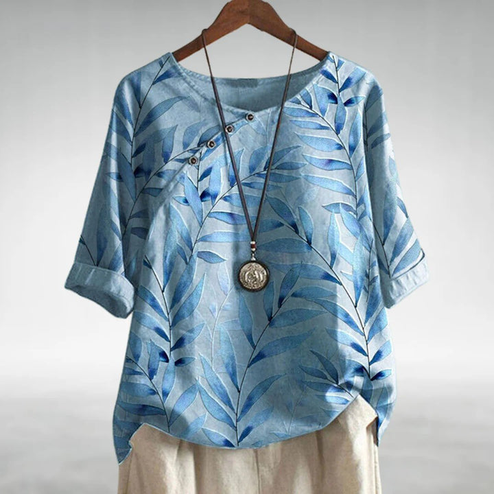 Elegant Pleated Collar Women's Shirt