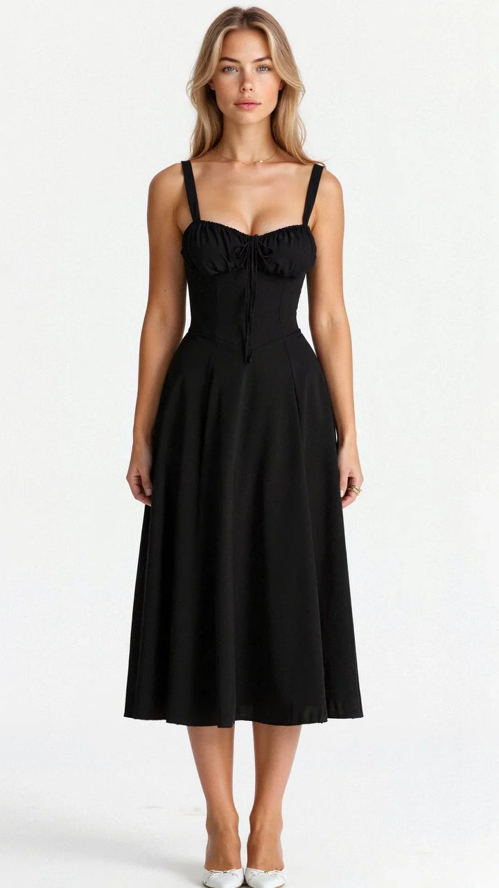 Elegant Floral Bustier Waist Shaper Dress