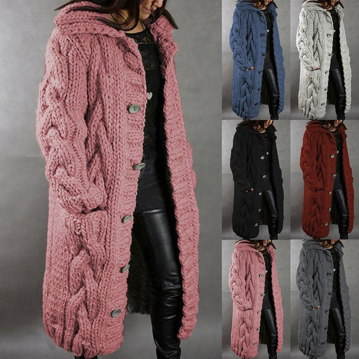 Women's chunky knitted cardigan