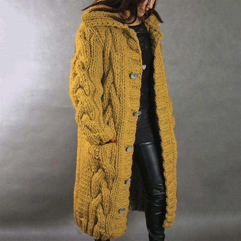 Women's chunky knitted cardigan