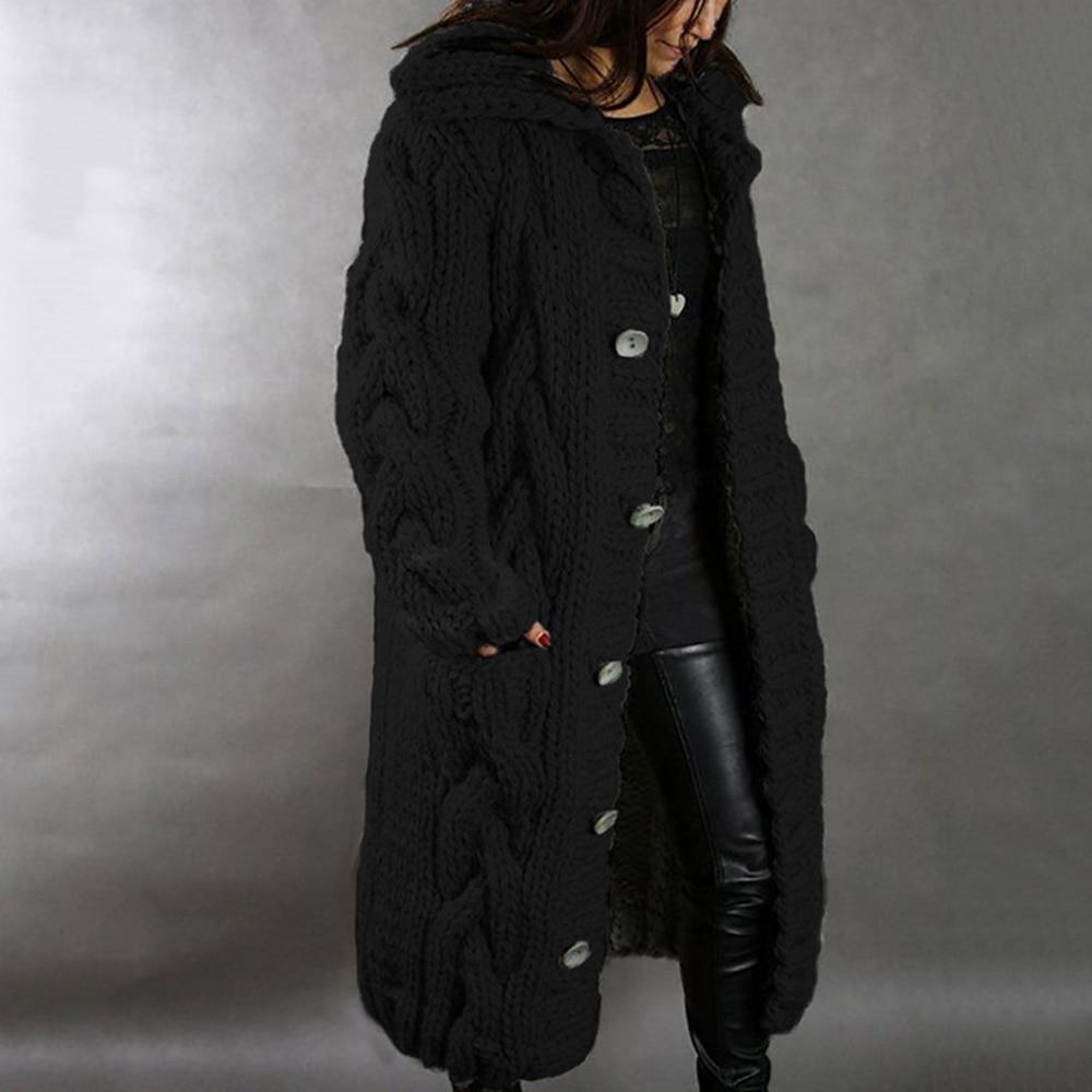Women's chunky knitted cardigan