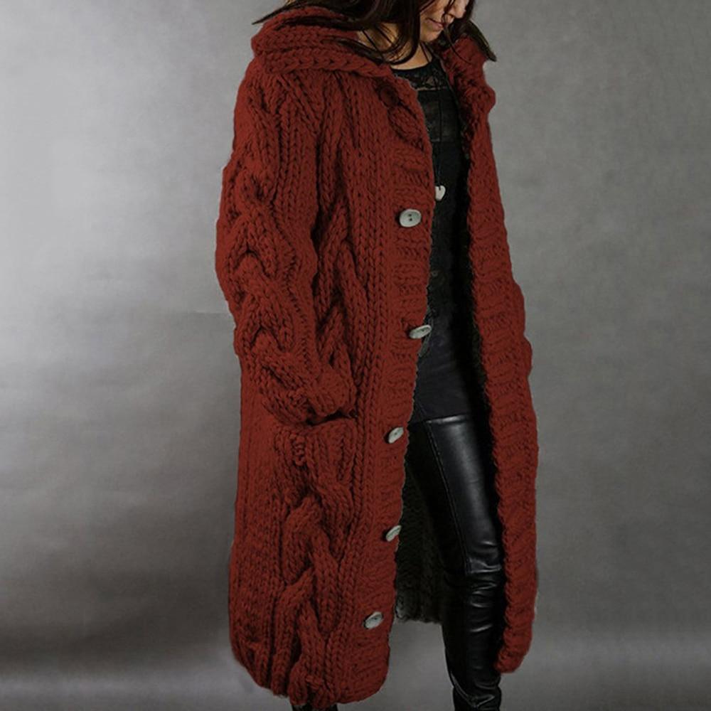 Women's chunky knitted cardigan