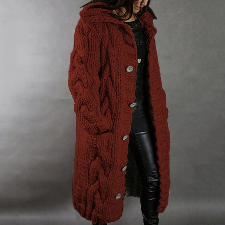 Women's chunky knitted cardigan