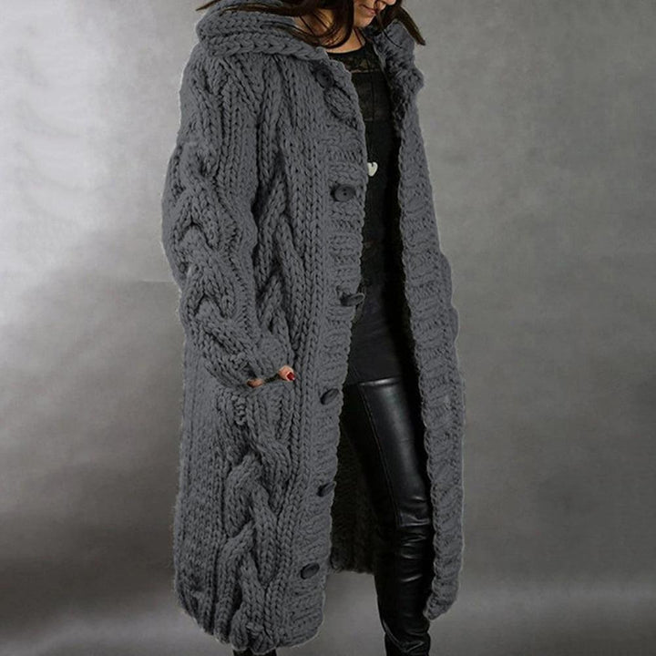Women's chunky knitted cardigan