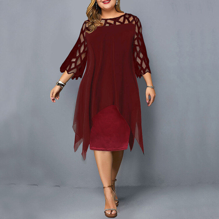 Chic Plus-Size Midi Dress for Women