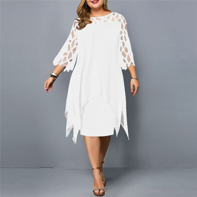 Chic Plus-Size Midi Dress for Women