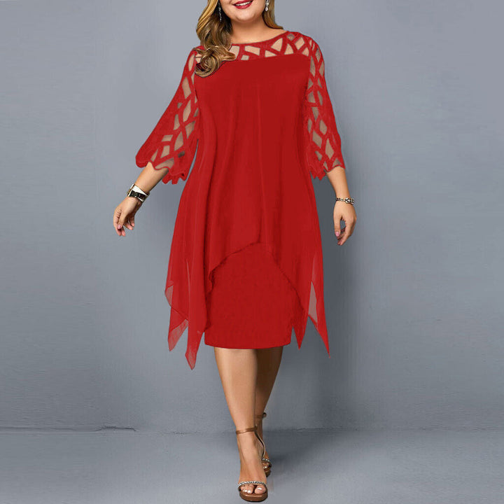 Chic Plus-Size Midi Dress for Women