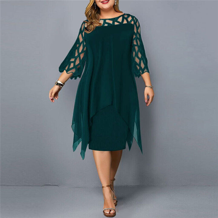 Chic Plus-Size Midi Dress for Women