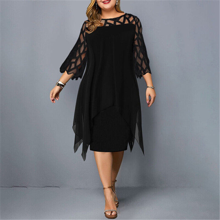 Chic Plus-Size Midi Dress for Women