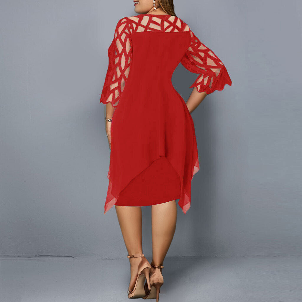 Chic Plus-Size Midi Dress for Women