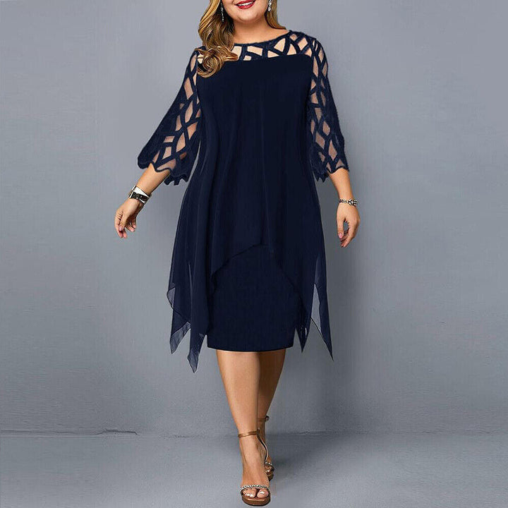Chic Plus-Size Midi Dress for Women